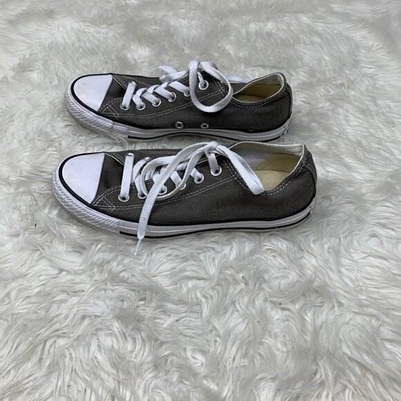 Converse Shoes Womens 7 Chuck Taylor All Star Sneakers Gray  Converse Chuck Taylor Oxford Shoes Women’s 7.5 Charcoal Canvas Low Top Sneakers